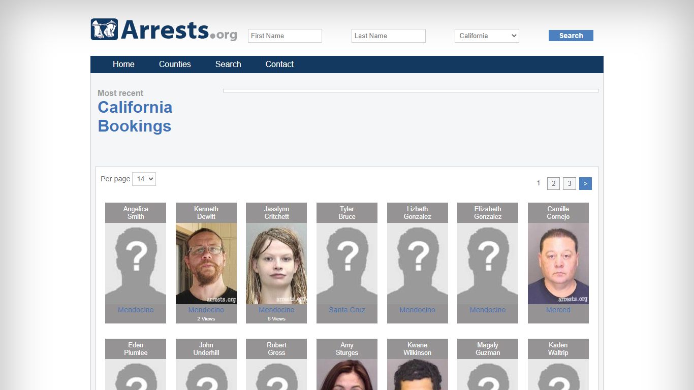 California Arrests and Inmate Search